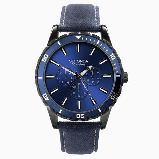 Sekonda mens blue face watch hot sale