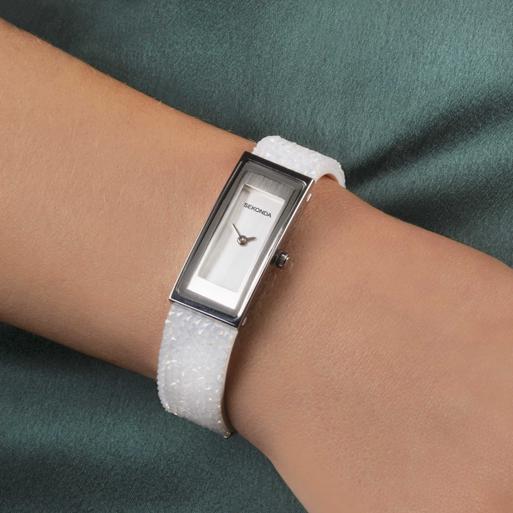 Sekonda Pastel Rocks Ladies Watch | Silver Case & Brass Bracelet with Silver Dial | 40374