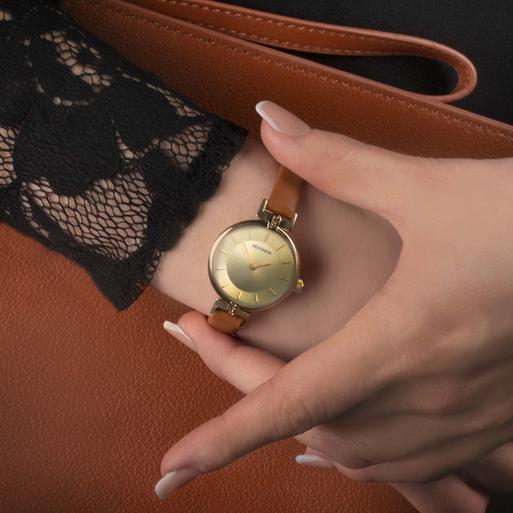 Sekonda Ladies Classic Watch 40386 Round Tan Leather Strap