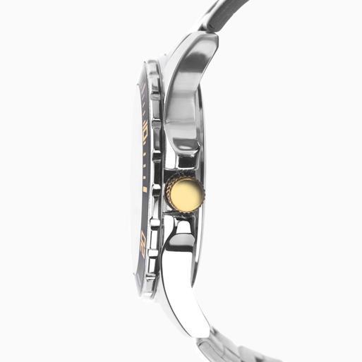 Sekonda Dive Men's Watch | Silver Case & Stainless Steel Bracelet with Black Dial | 1581