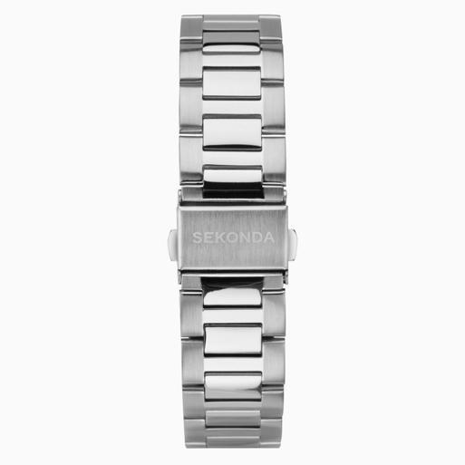 Sekonda Ocean Men's Watch | Silver Case & Stainless Steel Bracelet with Black Dial | 1788
