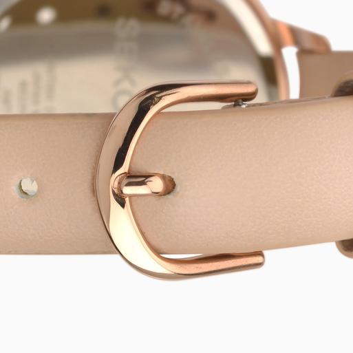 Sekonda Ladies Watch | Rose Gold Case & PU Strap with Silver Dial | 2137