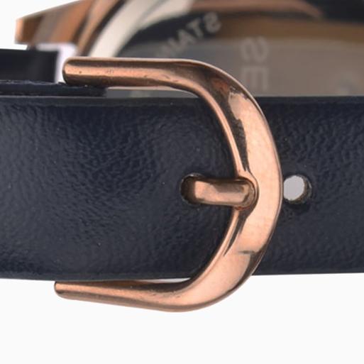 Sekonda Day To Night Ladies Watch | Rose Gold Case & PU Strap with Blue Dial | 2453