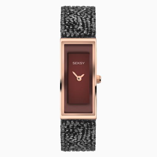 Seksy Rocks Ladies Dress Watch 2576 Rectangular 16mm