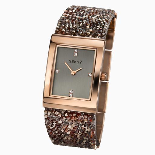 Rose gold seksy rocks watch top