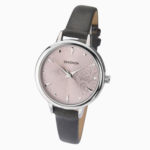 Sekonda Ladies Watch | Silver Case & PU Strap with Grey Dial | 2664