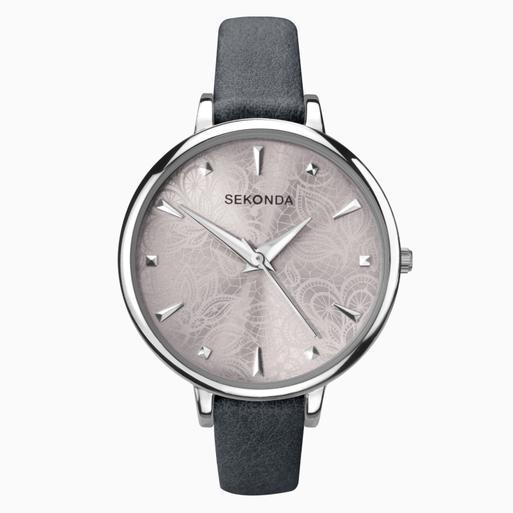 Sekonda Ladies Watch | Silver Case & PU Strap with Grey Dial | 2664