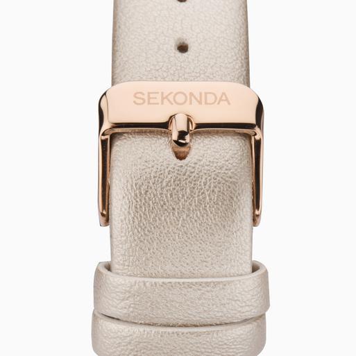 Sekonda Minimal Ladies Watch | Rose Gold Case & PU Strap with Silver Dial | 2939