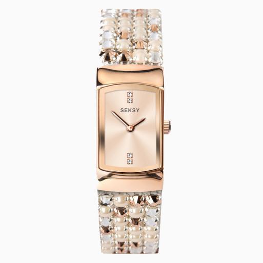 Seksy Rose Gold Plated Bracelet Watch 2024 favors