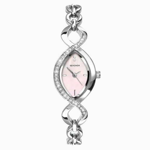 Womens silver bracelet watch on sale