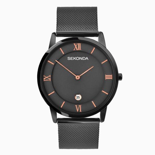 Sekonda grey leather strap watch cheap