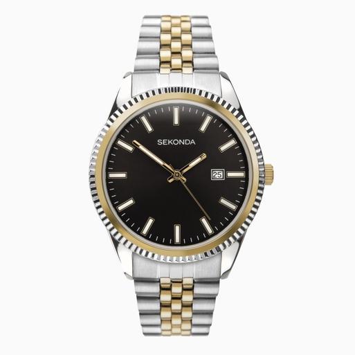 Sekonda classique men's gold plated bracelet watch hotsell