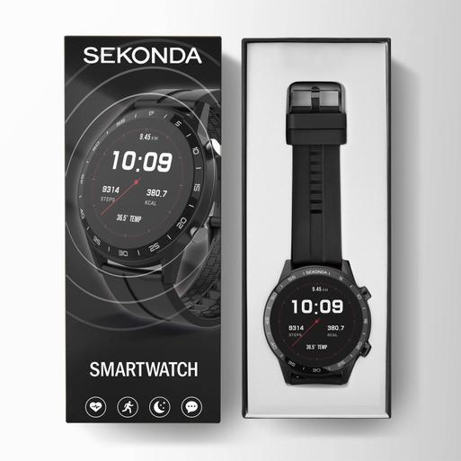 Sekonda Active Smart Watch | Black Case & Black Silicone Strap | 1909