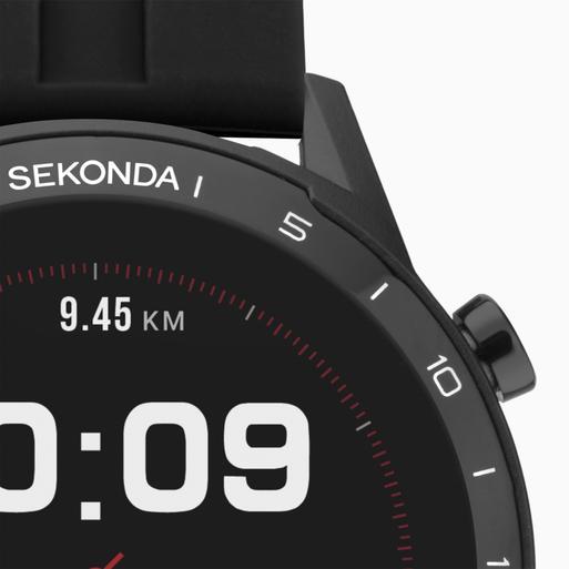 Sekonda Active Smart Watch | Black Case & Black Silicone Strap | 1909