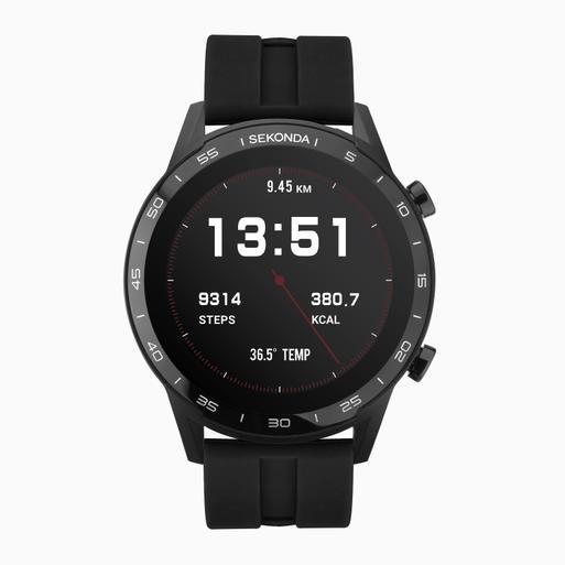 Sekonda Active Smart Watch | Black Case & Black Silicone Strap | 1909