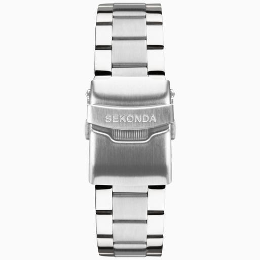 Sekonda Velocity Chronograph Men's Watch | Silver Case & Stainless Steel Bracelet with Green Dial | 1913