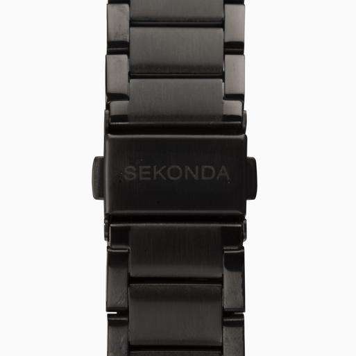 Sekonda Wilson Men's Watch | Gun Metal Case & Stainless Steel Bracelet with Black Dial | 1934