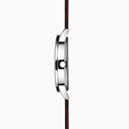 Sekonda Nordic Men's Watch | Silver Case & Black Leather Strap with White Dial | 1939