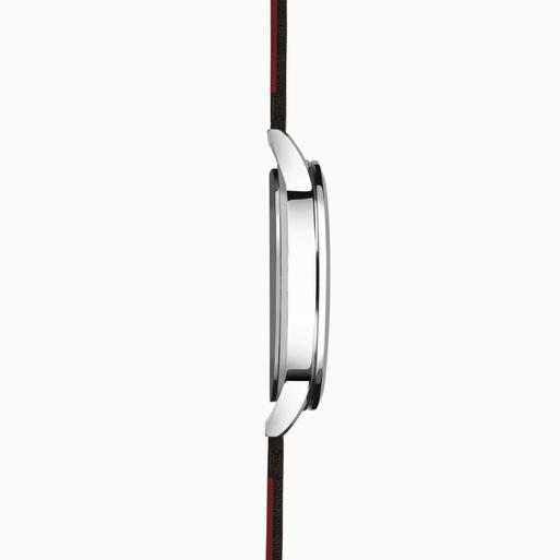 Sekonda Nordic Men's Watch | Silver Case & Black Leather Strap with White Dial | 1939