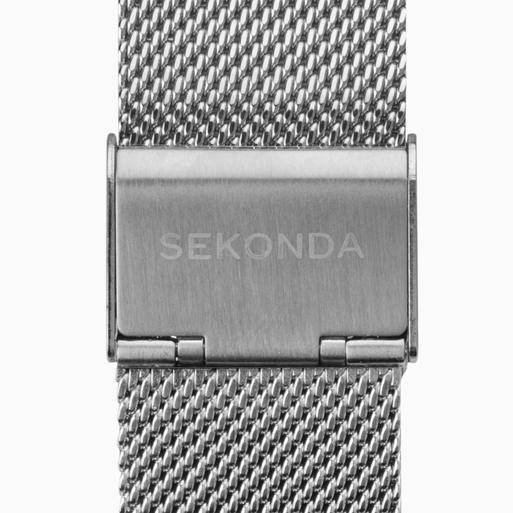 Sekonda Nordic Men's Watch | Silver Case & Stainless Steel Mesh Bracelet with White Dial | 1940