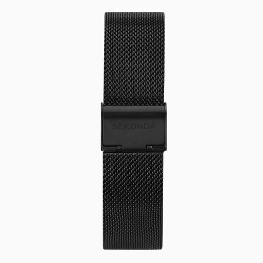 Sekonda Nordic Men's Watch | Black Case & Stainless Steel Mesh Bracelet with Black Dial | 1942