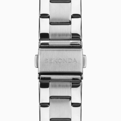 Sekonda Taylor Men's Watch | Silver Case & Stainless Steel Bracelet with Black Dial | 1944