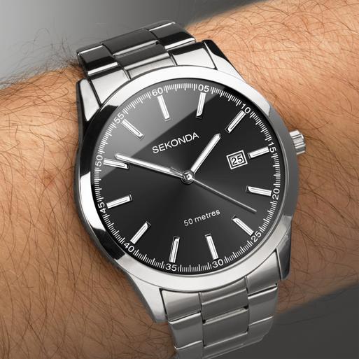 Sekonda men's black watch top