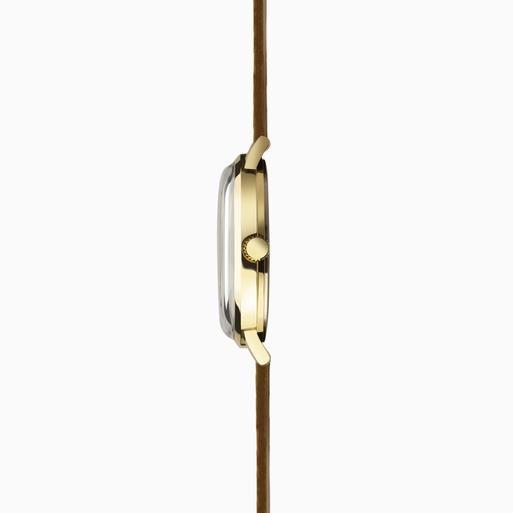 Sekonda Originals Men's Watch | Gold Case & Brown Leather Strap with Green Dial | 1949