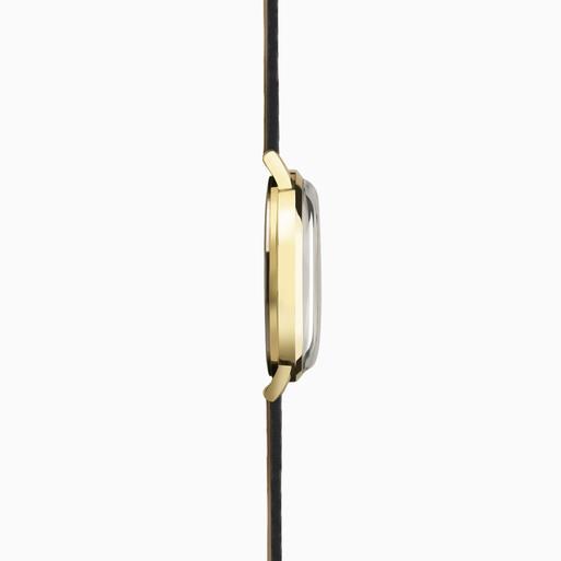 Sekonda Originals Men's Watch | Gold Case & Black Leather Strap with Gold Dial | 1950