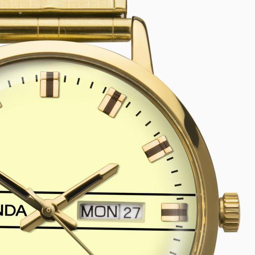 Sekonda Originals Men's Watch | Gold Case & Stainless Steel Bracelet with Cream Dial | 1952