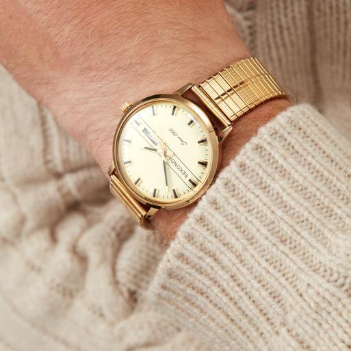 Sekonda Originals Men's Watch | Gold Case & Stainless Steel Bracelet with Cream Dial | 1952