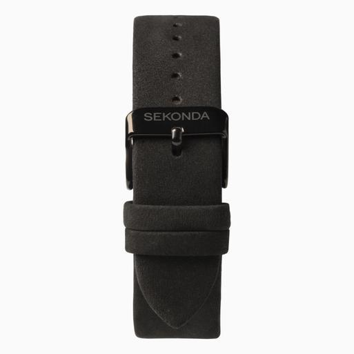 Sekonda Airborne Men's Chronograph Watch | Black Case & Leather Strap with Black Dial | 1991