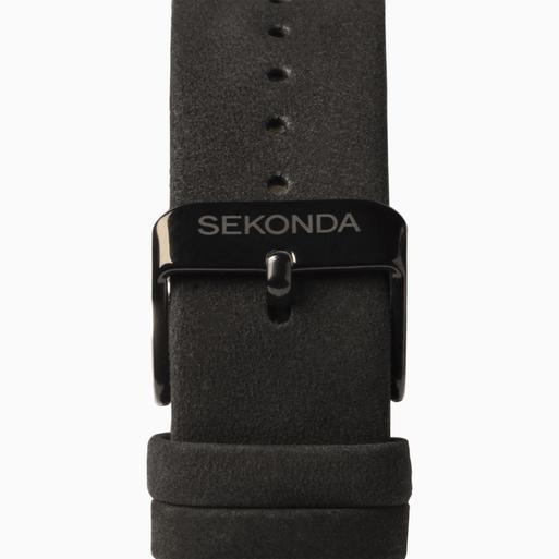 Sekonda Airborne Men's Chronograph Watch | Black Case & Leather Strap with Black Dial | 1991