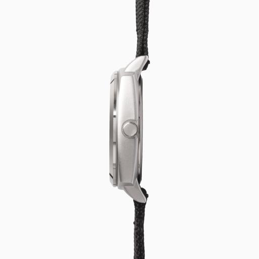 Sekonda Airborne Men's Watch | Silver Case & Black Canvas Strap with Black Dial | 1992