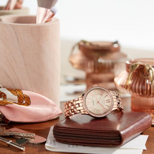 Sekonda silver and rose gold watch best sale