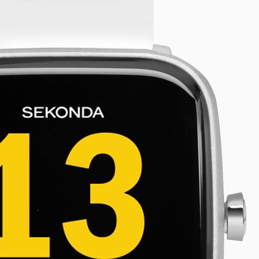 Sekonda Motion Smart Watch | Silver Case & White Silicone Strap | 30013