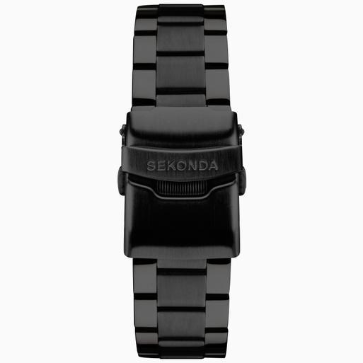 Sekonda Velocity Chronograph Men's Watch | Black Case & Black Stainless Steel Bracelet with Black Dial | 30016