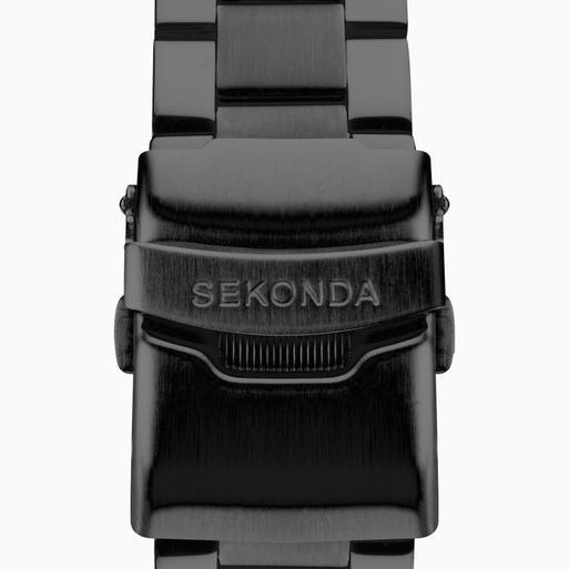 Sekonda Velocity Chronograph Men's Watch | Black Case & Black Stainless Steel Bracelet with Black Dial | 30016