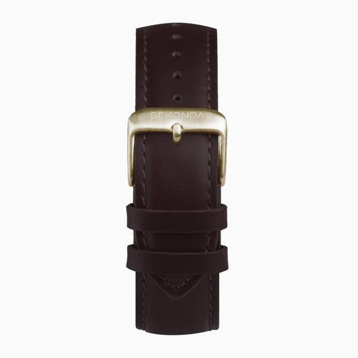 Sekonda Altitude Men's Watch | Bronze Case & Brown Leather Strap with Black Dial | 30034