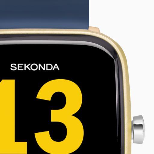 Sekonda Motion Smart Watch | Gold Case & Blue Silicone Strap | 30050