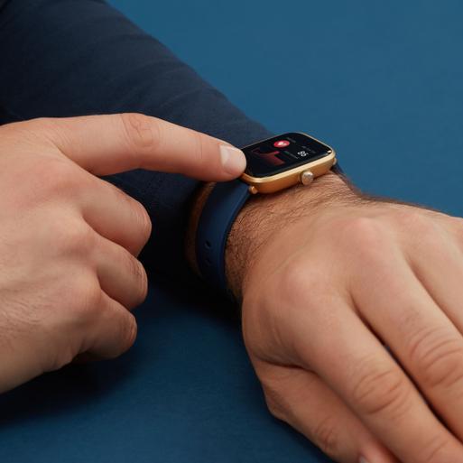Sekonda Motion Smart Watch | Gold Case & Blue Silicone Strap | 30050
