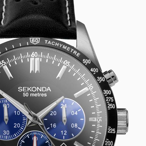 Speed time ne3039sl06 black leather analog watch cheap