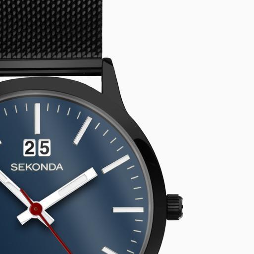 Sekonda men's blue dial mesh bracelet watch store