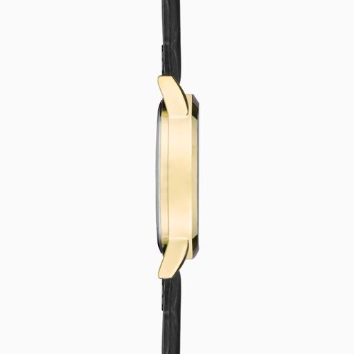 Sekonda Armstrong Moon Phase Men’s Watch | Gold Alloy Case & Black Leather Strap with Silver Dial | 30147