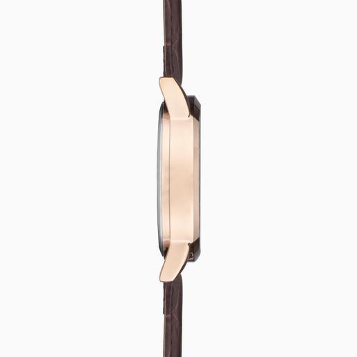 Sekonda Armstrong Moon Phase Men’s Watch | Rose Gold Alloy Case & Brown Leather Strap with Silver Dial | 30148