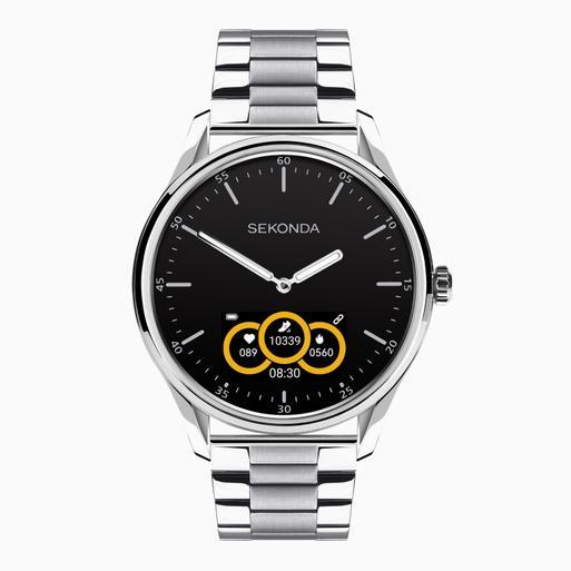 Sekonda Hybrid Smart Watch | Silver Alloy Case & Silver Stainless Steel Bracelet | 30149