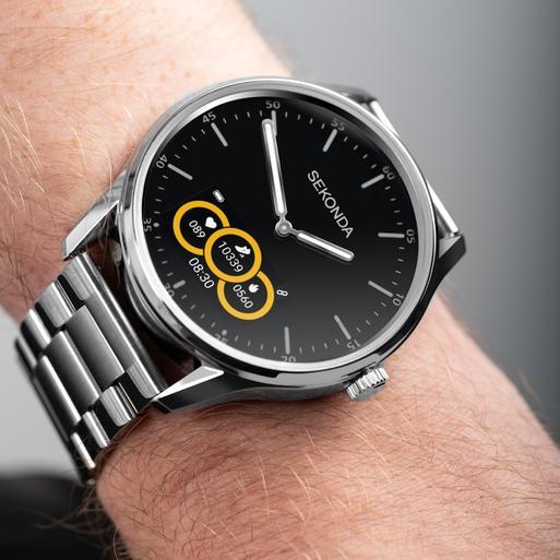 Sekonda Hybrid Smart Watch | Silver Alloy Case & Silver Stainless Steel Bracelet | 30149