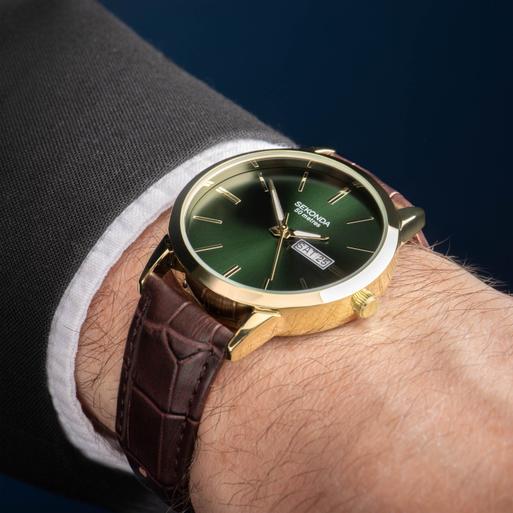 Sekonda watch leather strap discount
