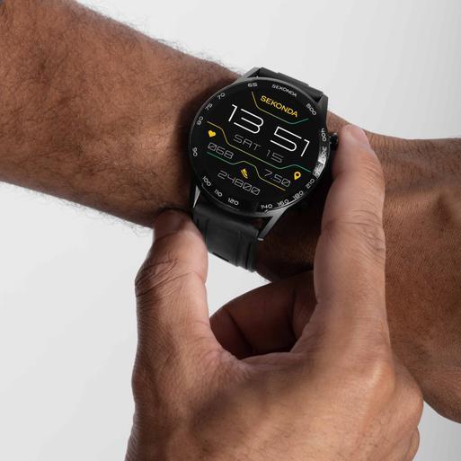 Sekonda Active Plus Smart Watch | Black Alloy Case & Black Silicone Strap | 30155