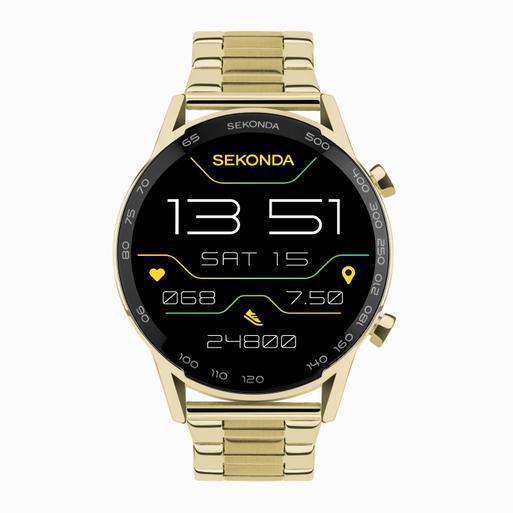 Sekonda Active Plus Smart Watch | Gold Alloy Case & Stainless Steel Bracelet | 30227